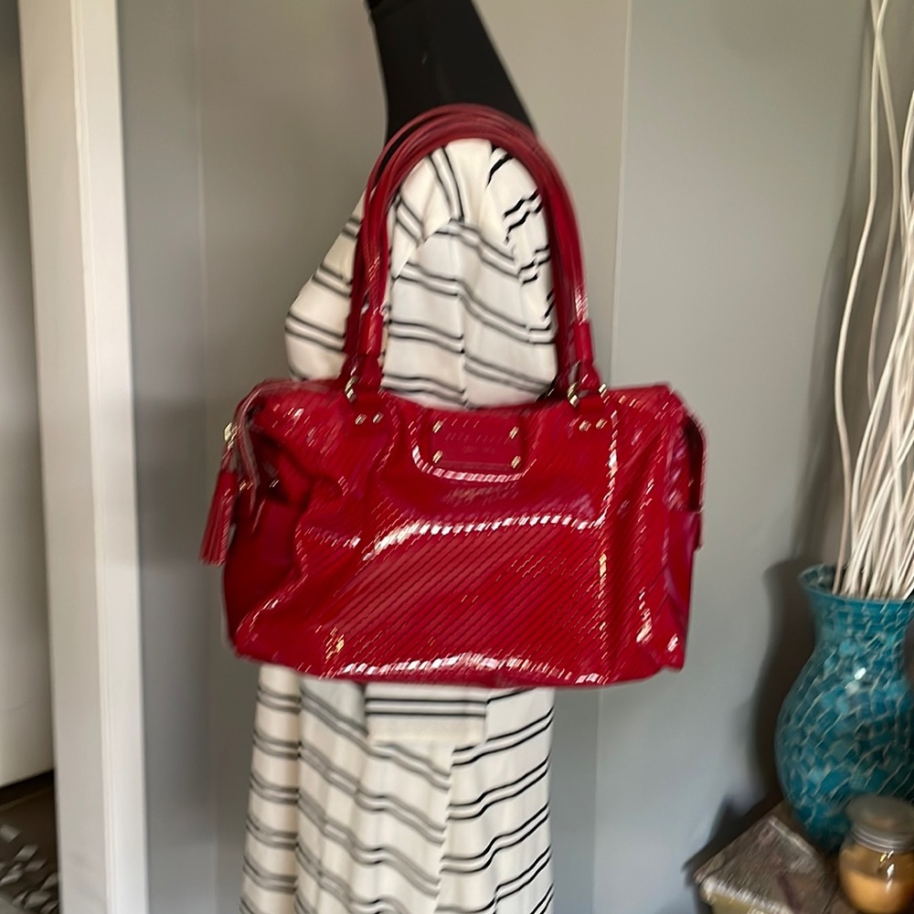 Kate Spade Red Patent Large Satchel #hostpick